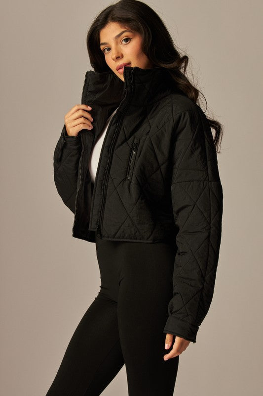 Quilted Puffer Cropped Jacket