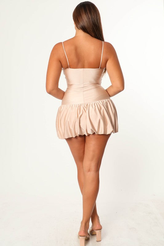 Silky Bubble Mini Dress