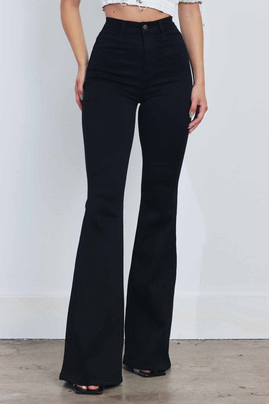 High Waisted Flare Premium Denim