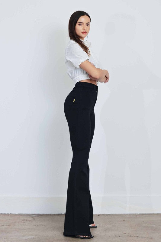 High Waisted Flare Premium Denim