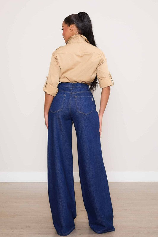 Indigo Wide Leg Jeans