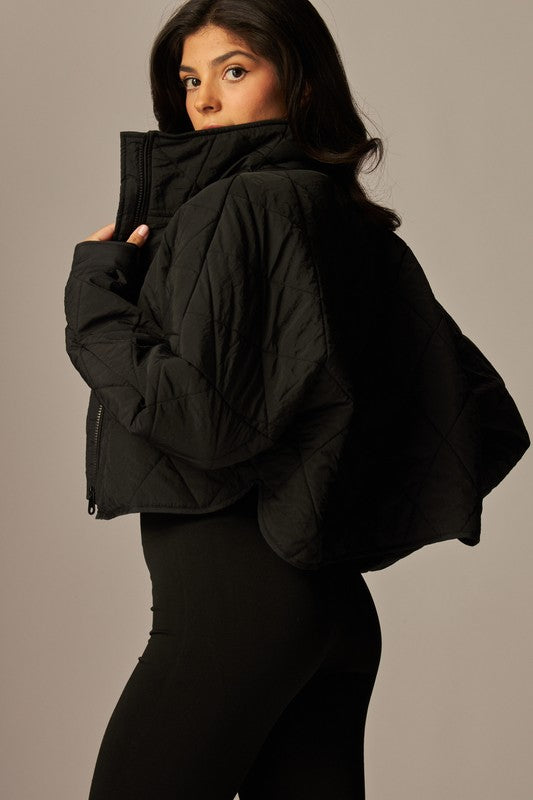 Quilted Puffer Cropped Jacket