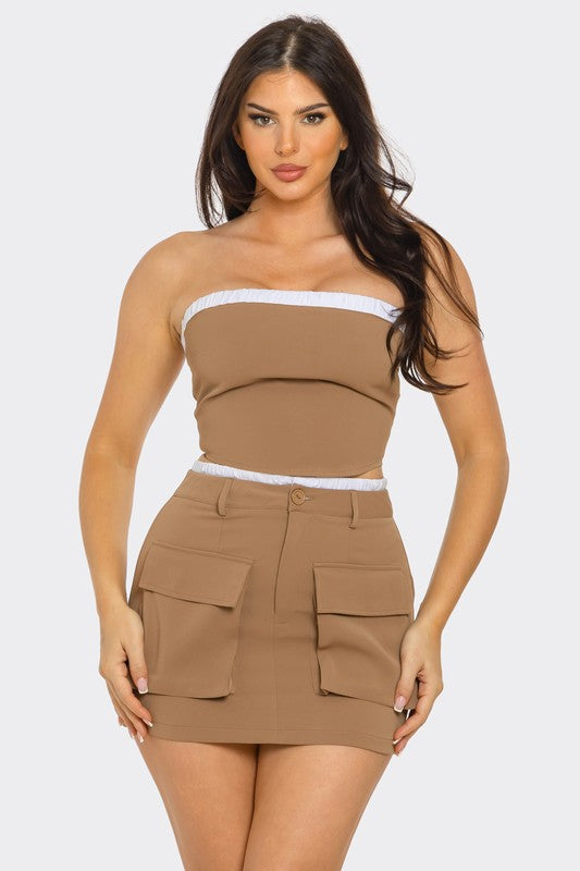 Tube Top & Mini Skirt Set