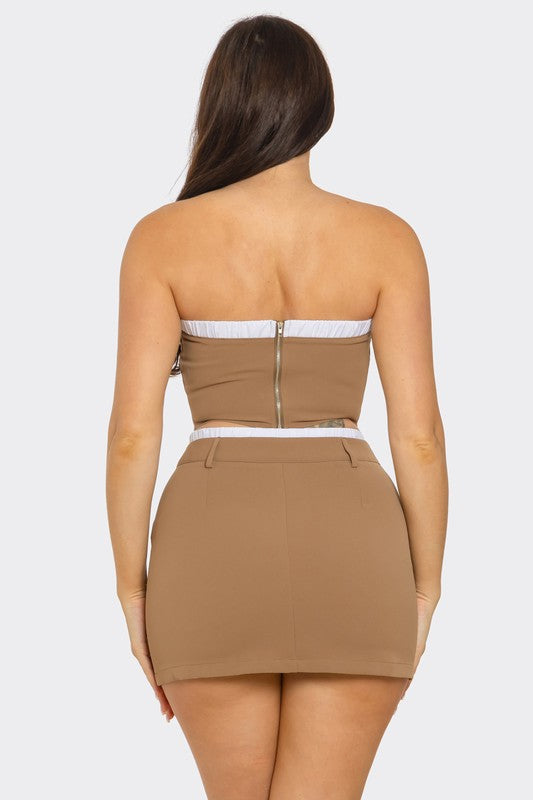 Tube Top & Mini Skirt Set