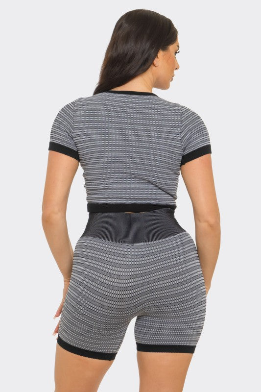 Seamless Crop Top & Short Set