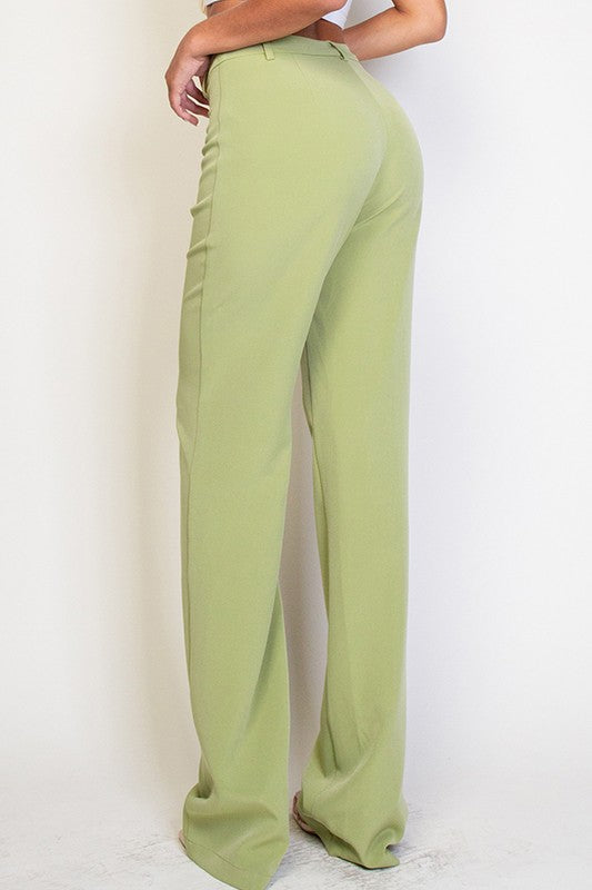 Straight Leg Suit Pants