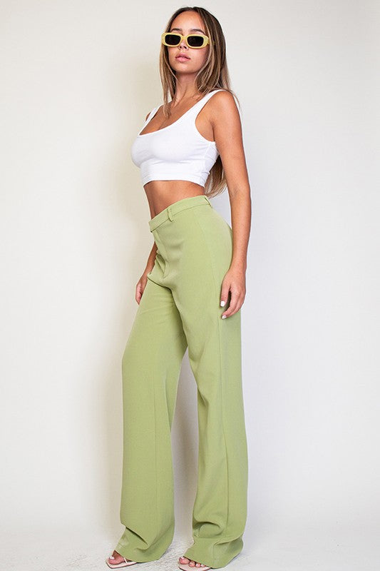 Straight Leg Suit Pants