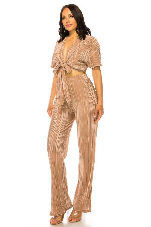 Pleated Pants Set