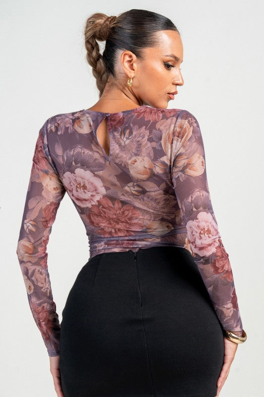 Floral Mesh Bodysuit