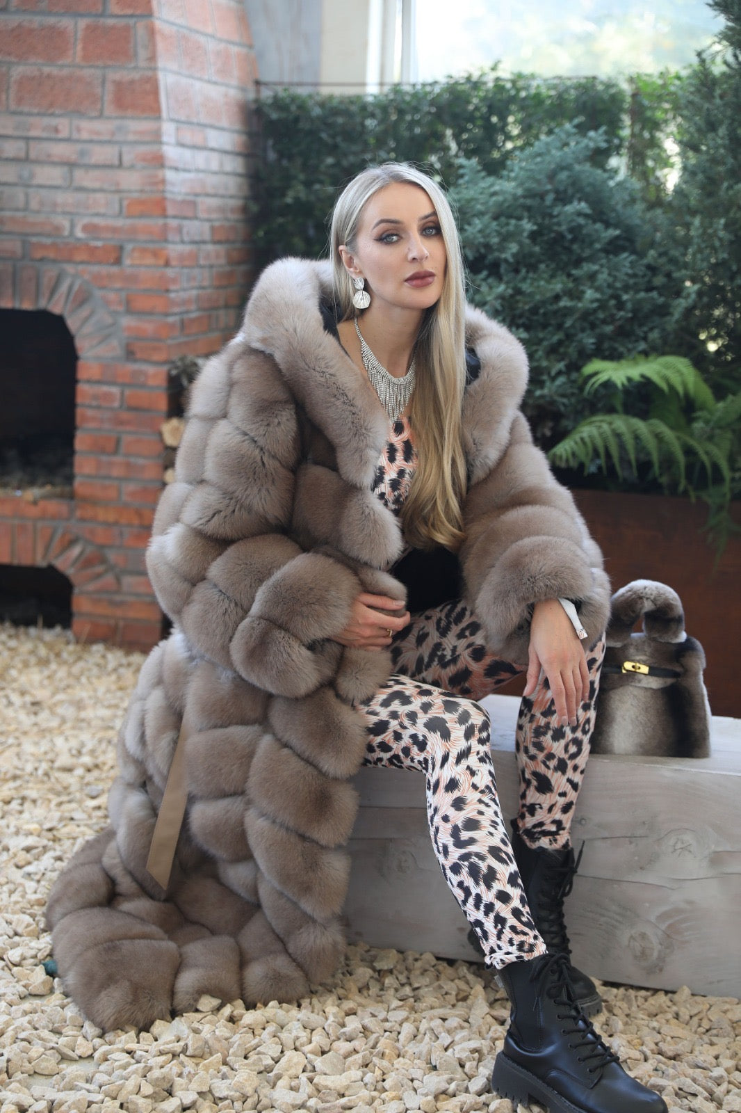 Bonnie Hooded Fox Coat