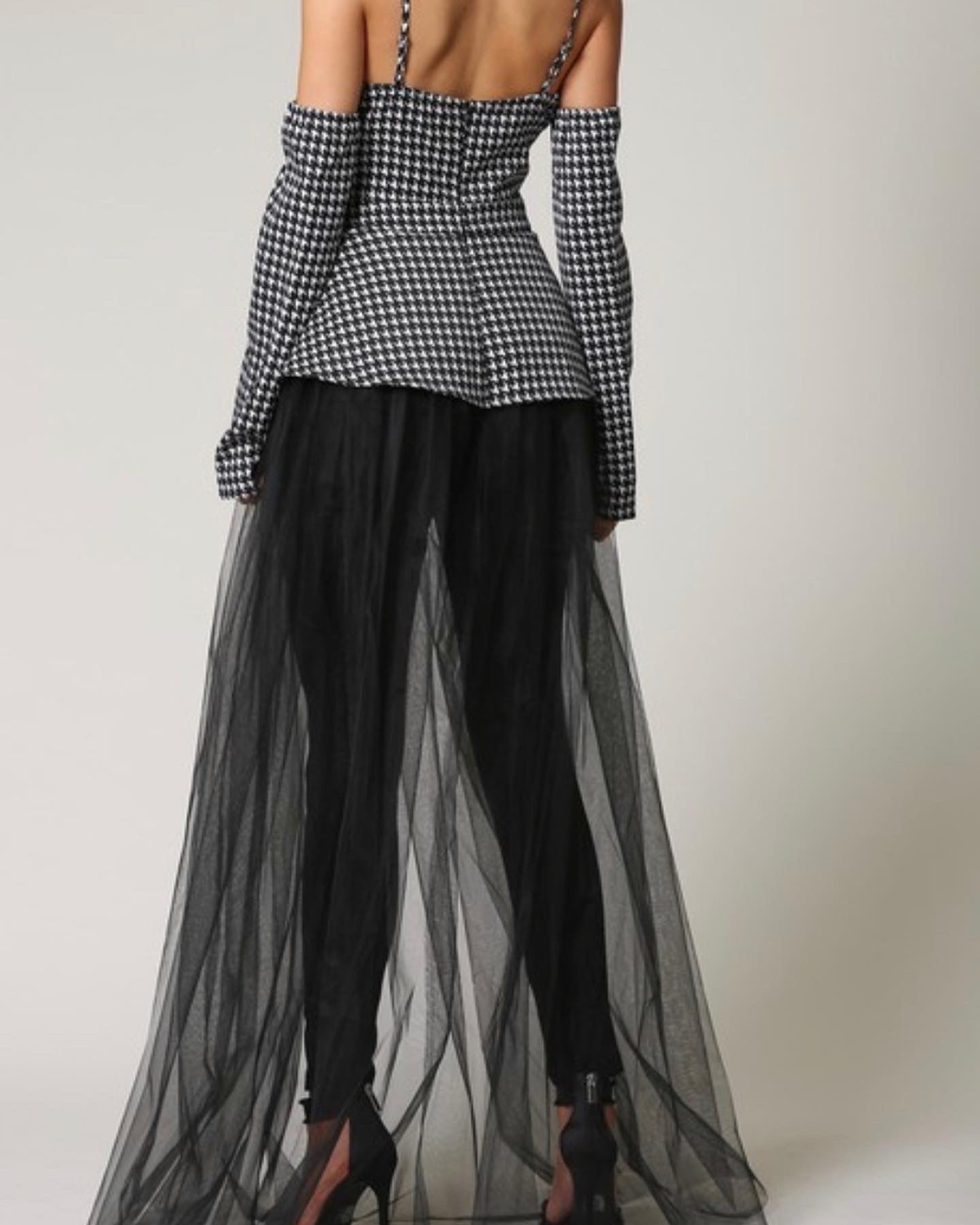 Houndstooth Print Jumpsuit + Dress Combo