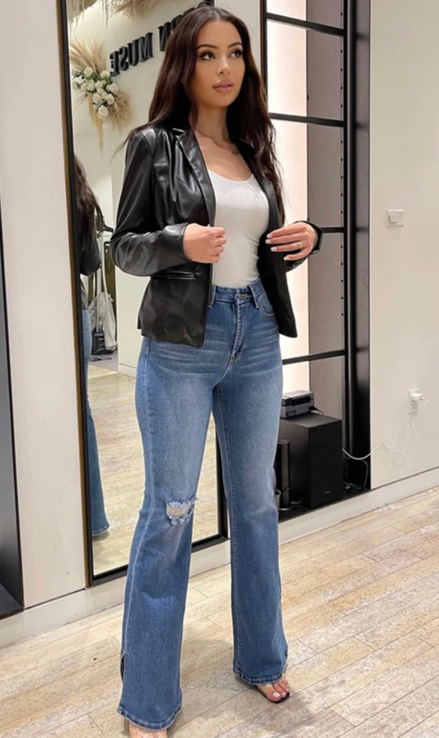 High Rise Flare Jeans