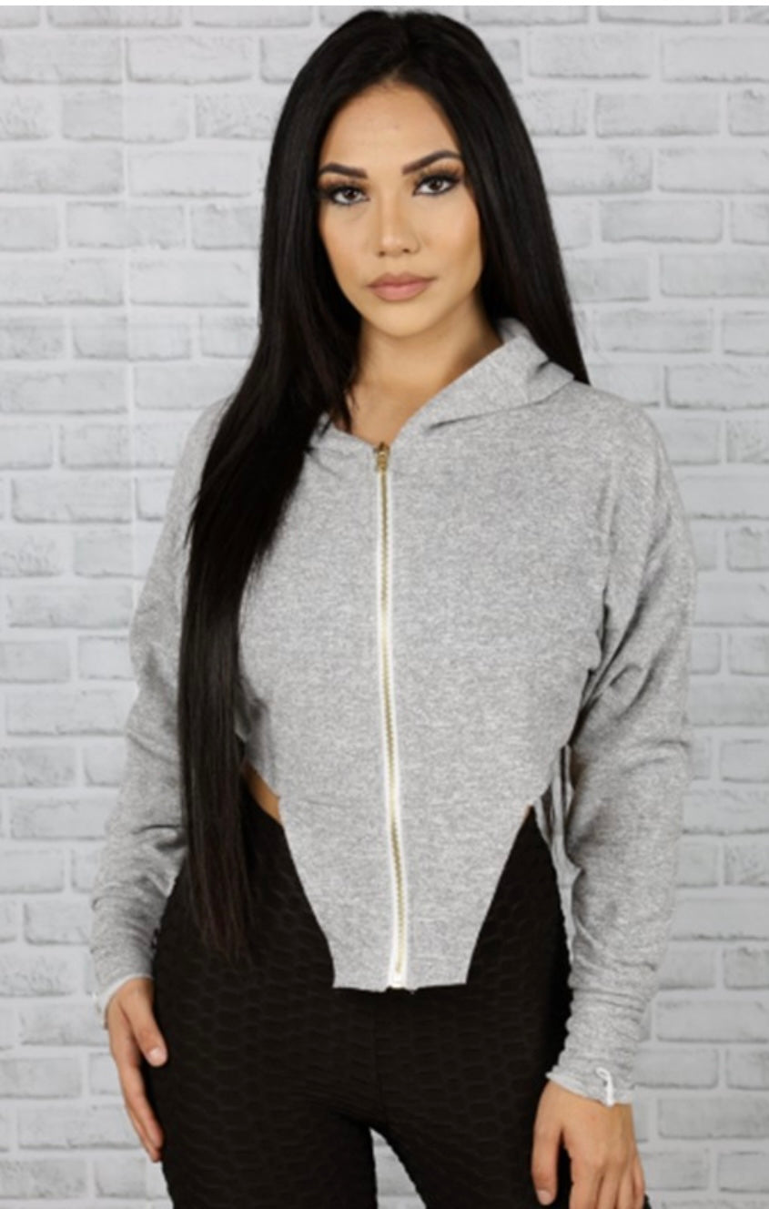 Waist Cut Hoodie