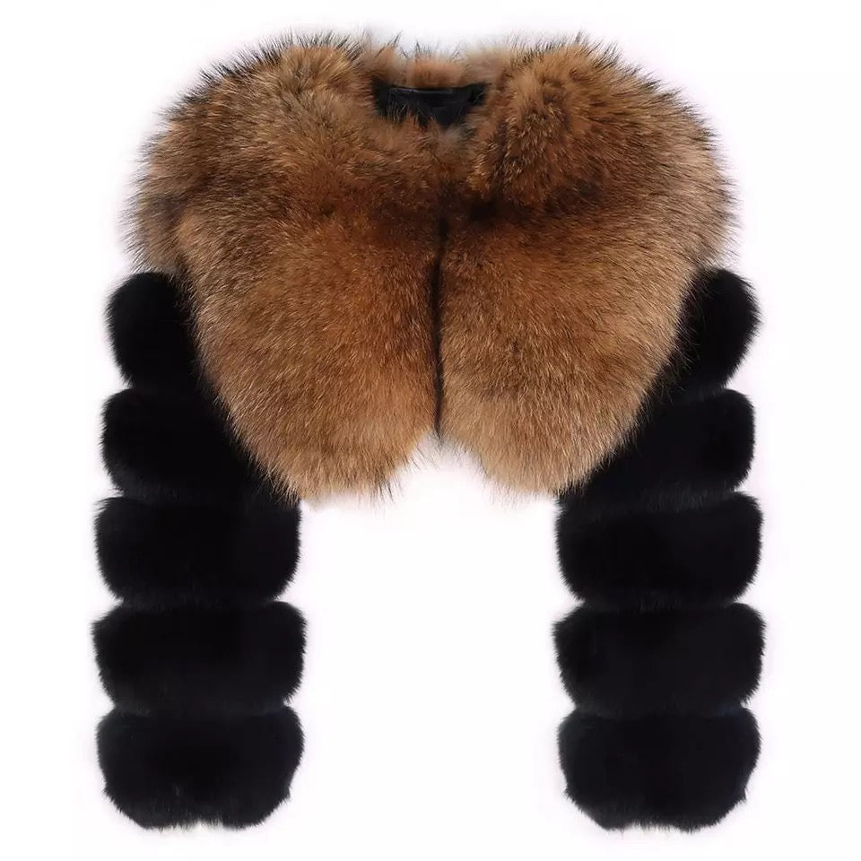 Crop Fur Bomber