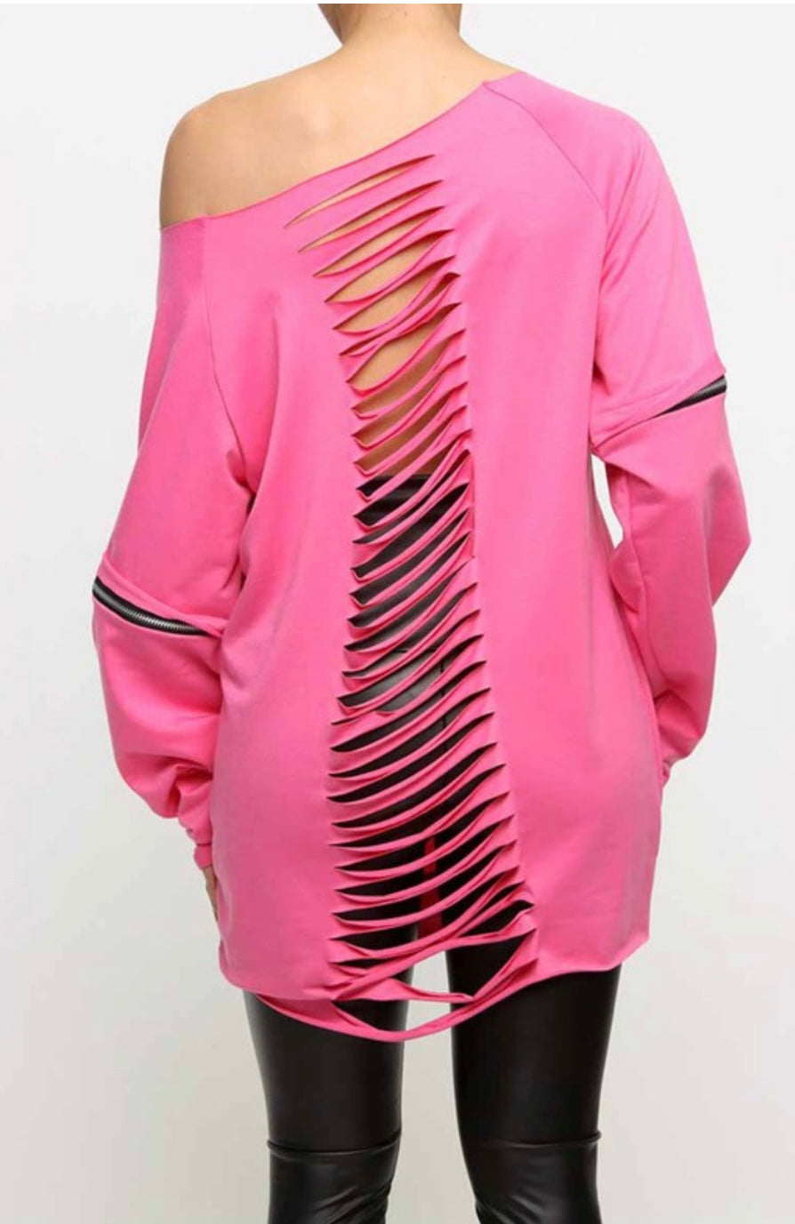 Zipper Sleeve Sweatshirt