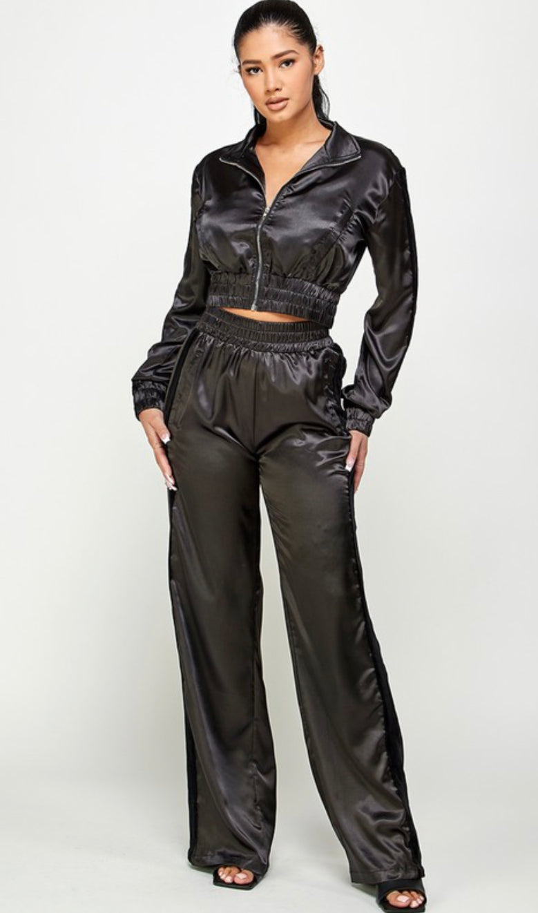 Satin Pants Set