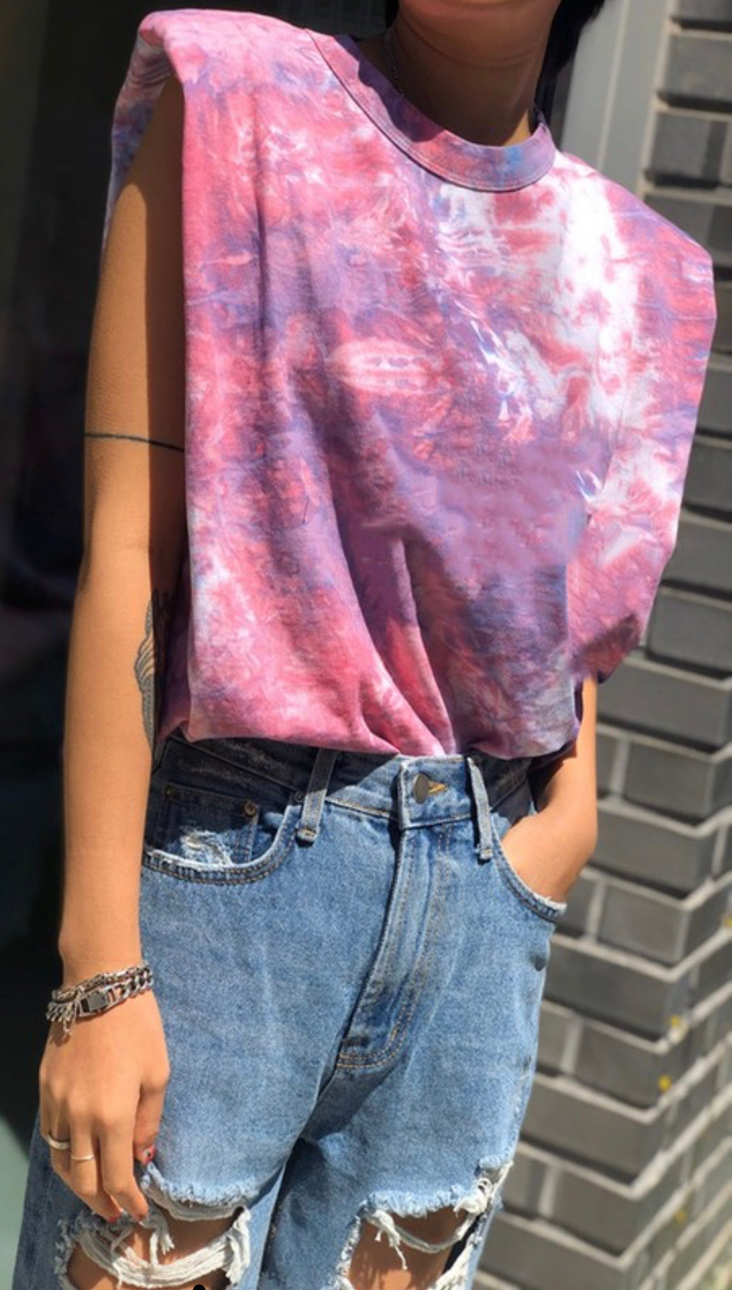 Tie Dye Sleeveless T-Shirt