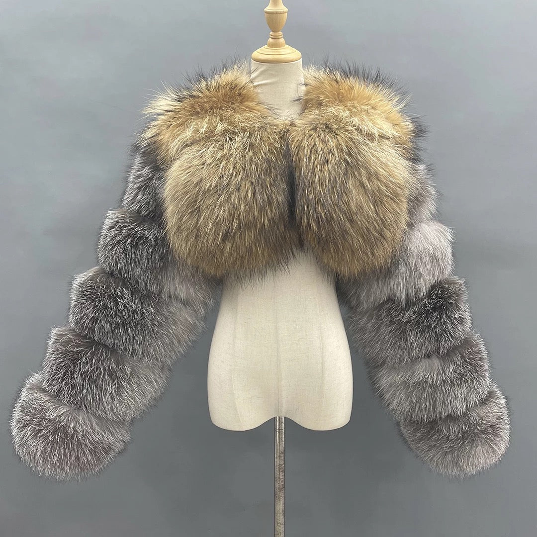 Crop Fur Bomber