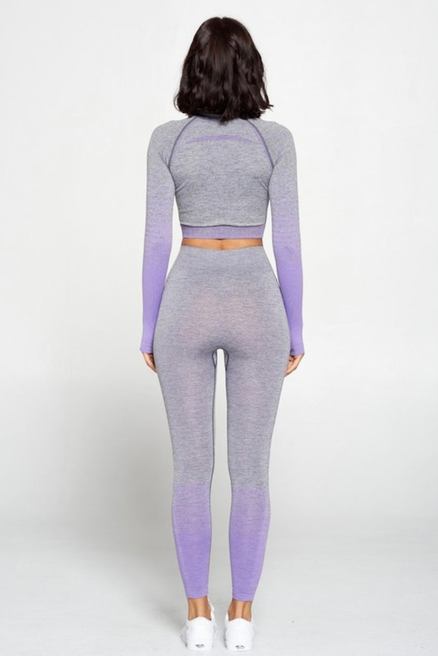 Yoga Sports Top and Seamless Leggings