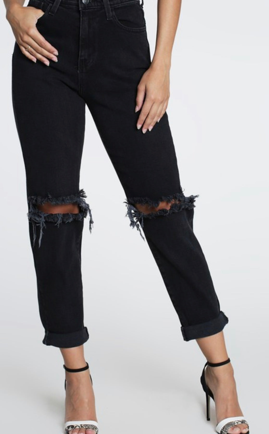 Ripped Knee Boyfriend Denim