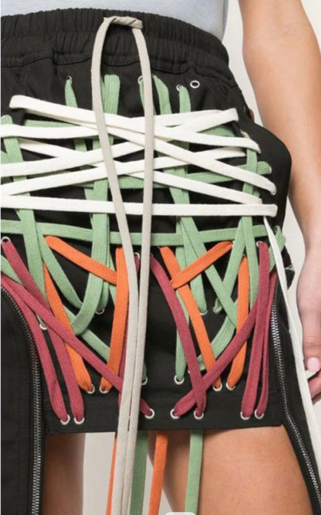 Tie String Hi Low Skirt