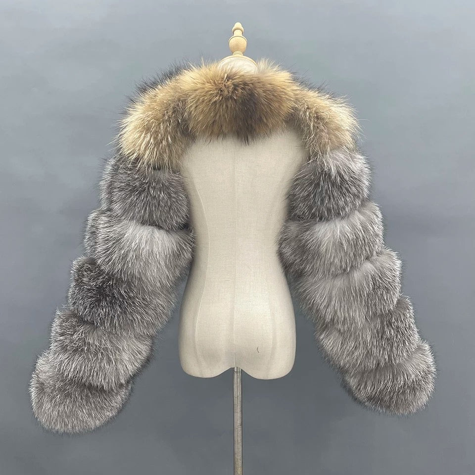 Crop Fur Bomber