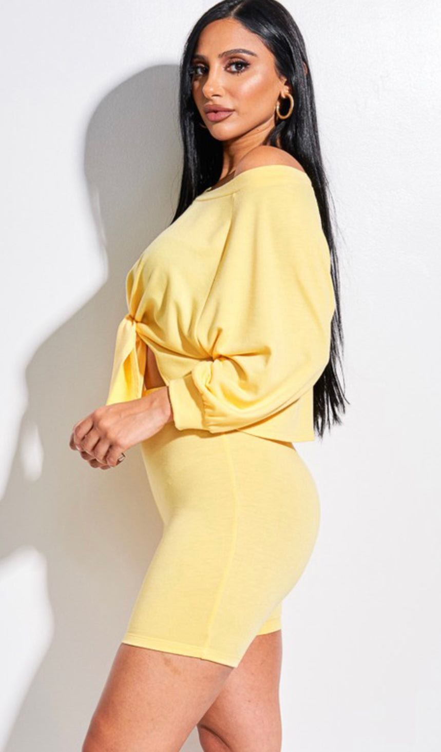 Sunshine Biker Shorts and Crop Top