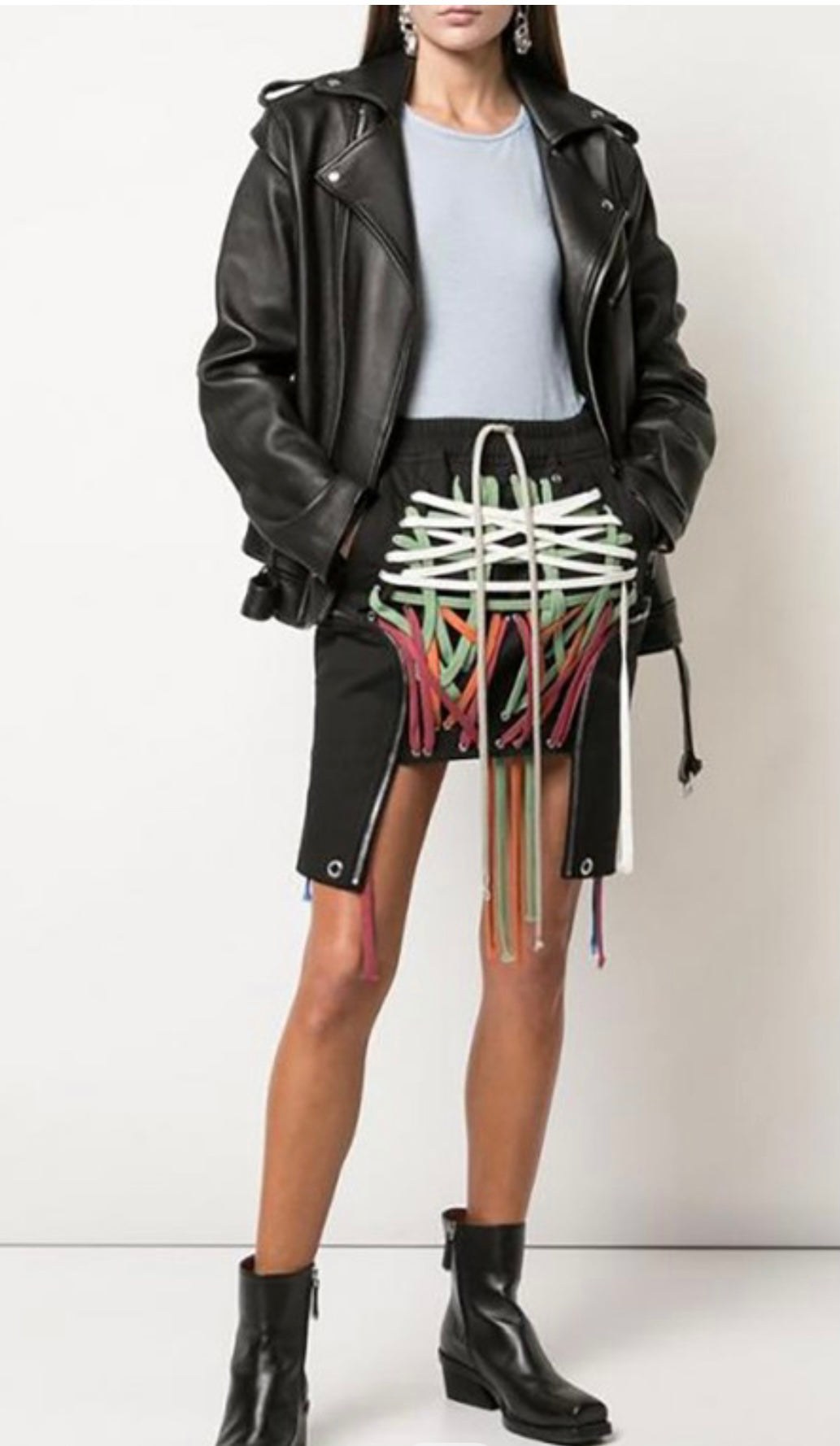 Tie String Hi Low Skirt
