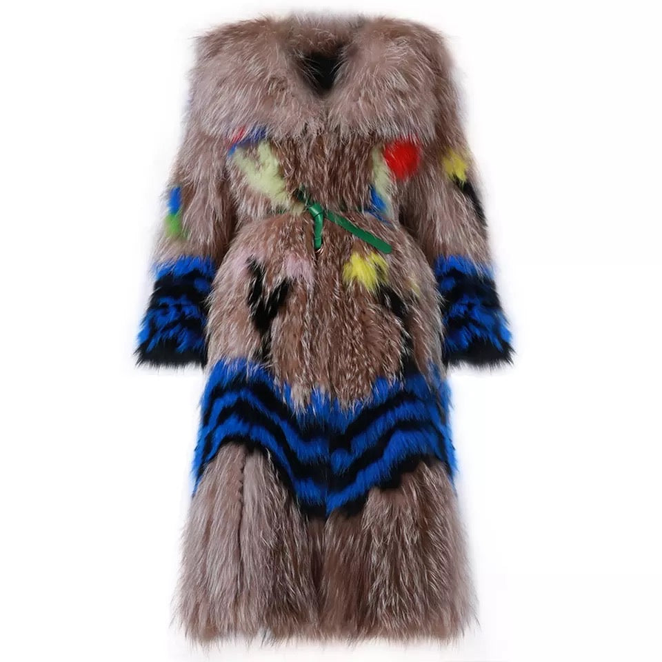 Long Knit Fur Sweater