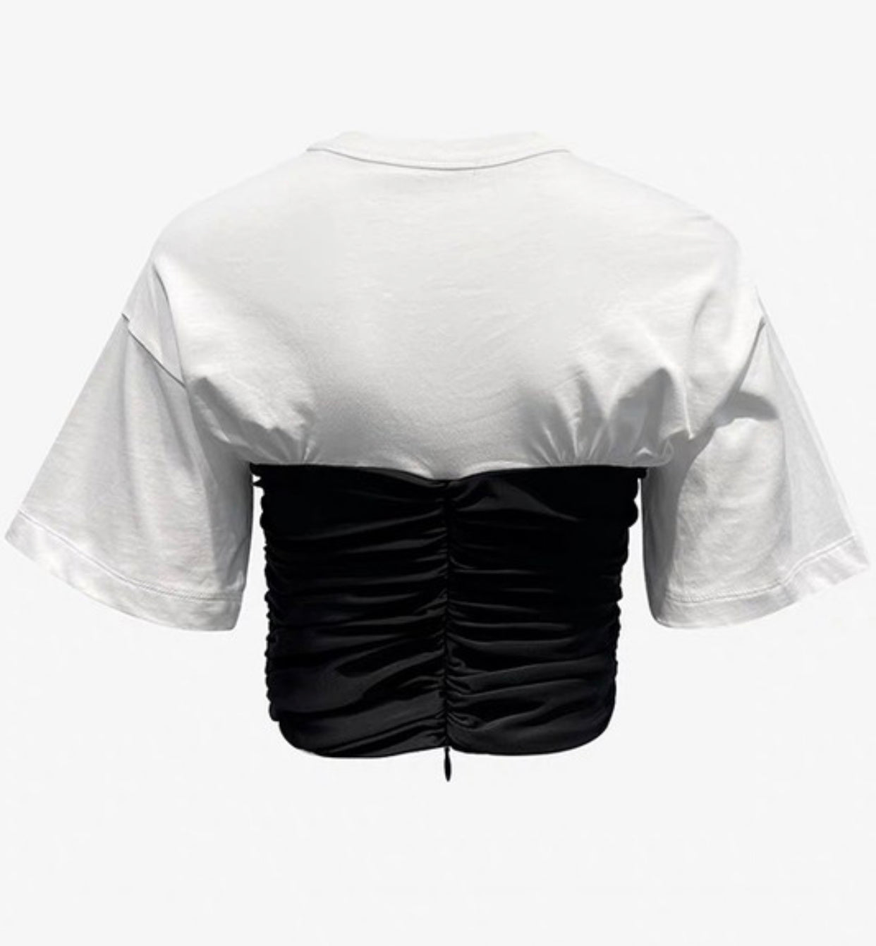 Satin Bustier Detail T-Shirt