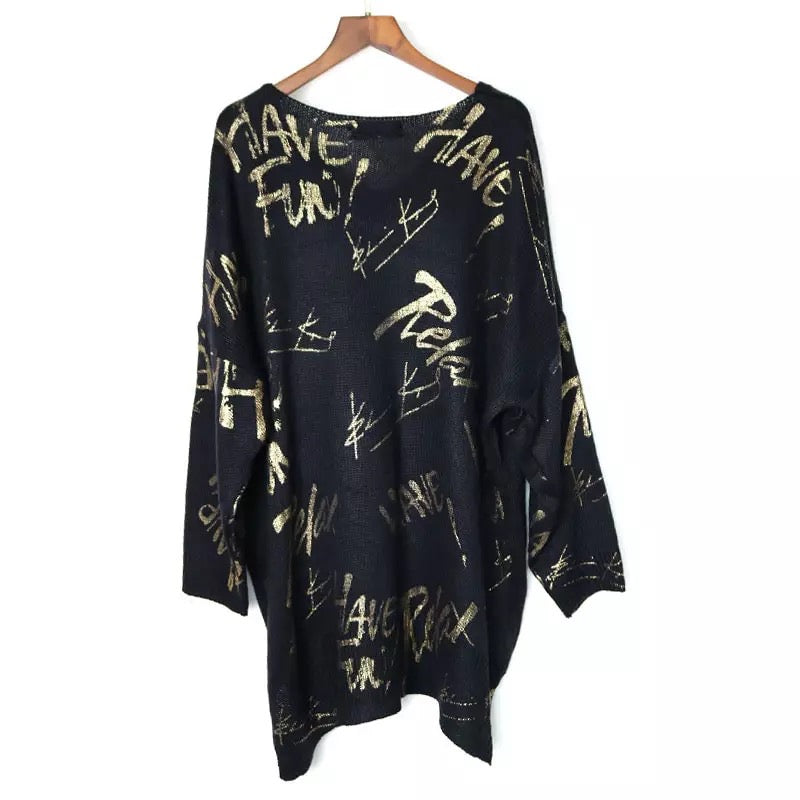 Graphic Pullover Sweater