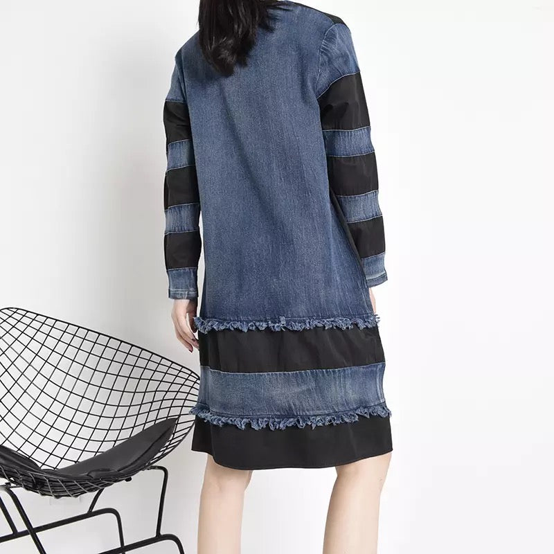 Patchwork Denim Dress