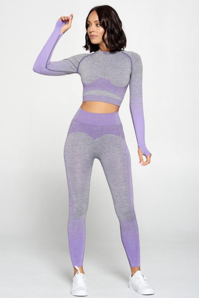 Yoga Sports Top and Seamless Leggings