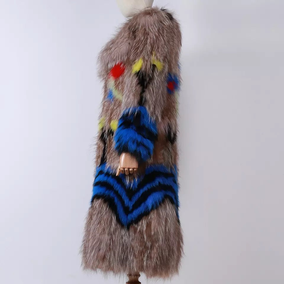 Long Knit Fur Sweater