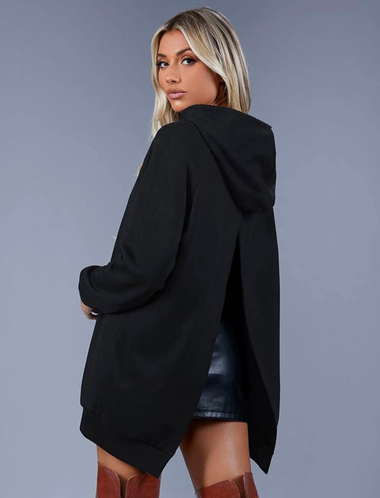 Slit Back Hoodie