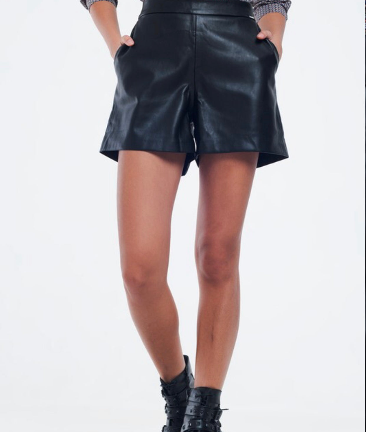 Faux Leather Shorts