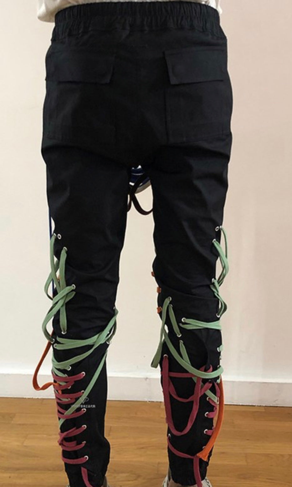 Multicolored Tie String Pants