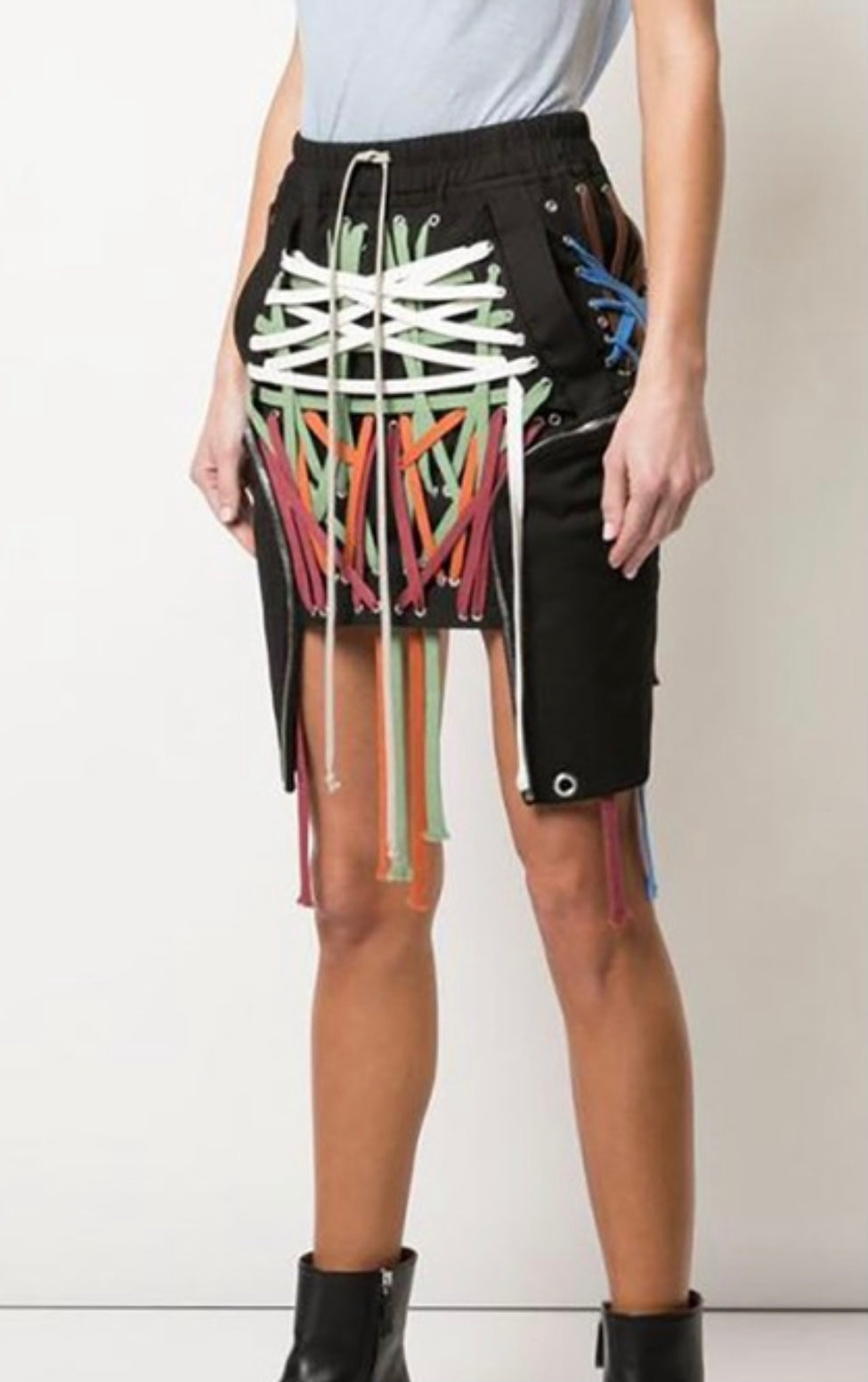 Tie String Hi Low Skirt