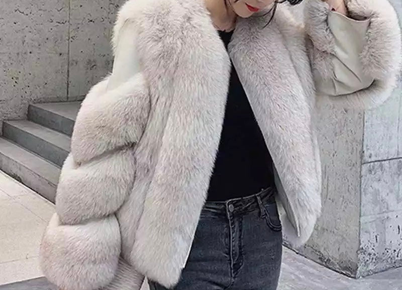 Genuine Leather And Fox Bomber