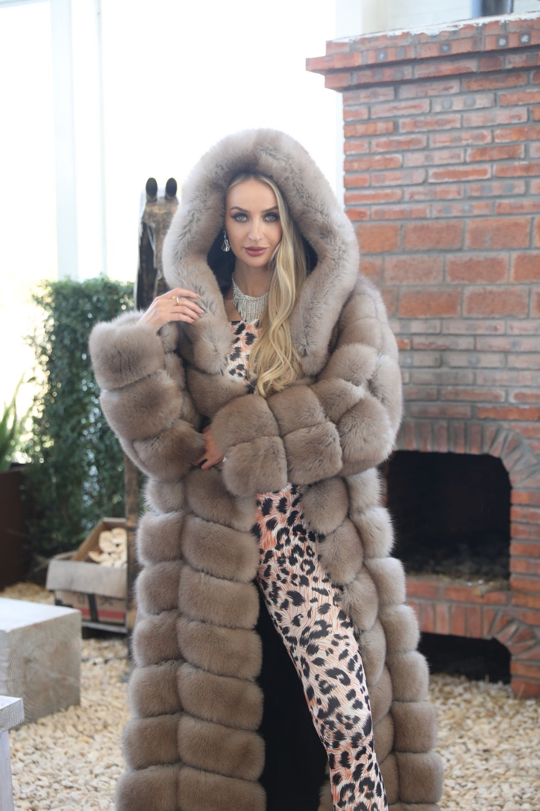 Bonnie Hooded Fox Coat