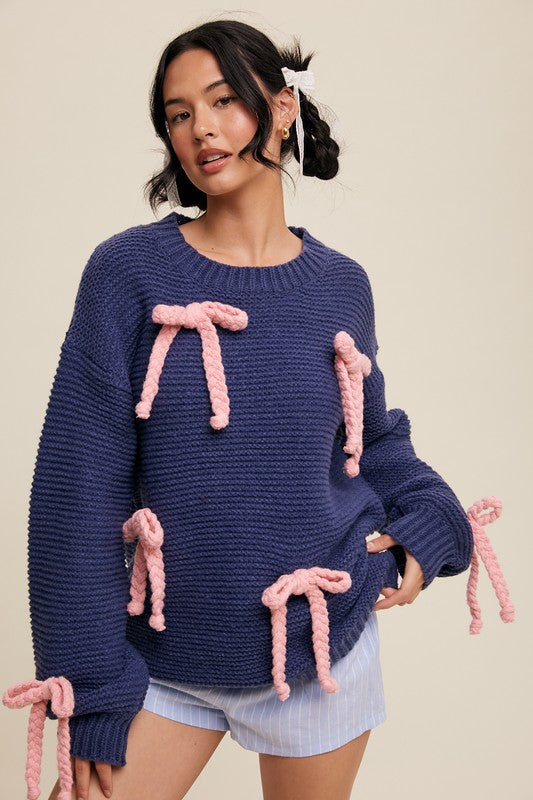 Chunky Knit Bow Sweater