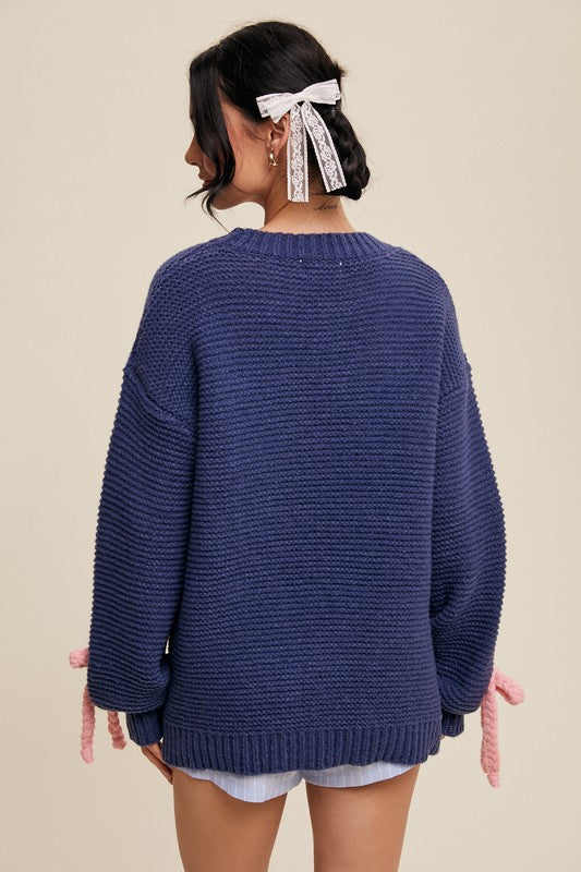 Chunky Knit Bow Sweater