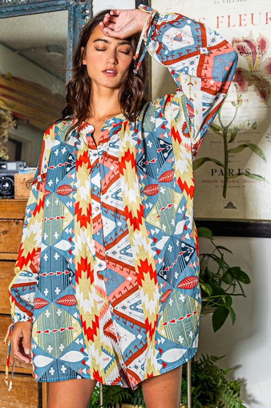 Tribal Print Romper