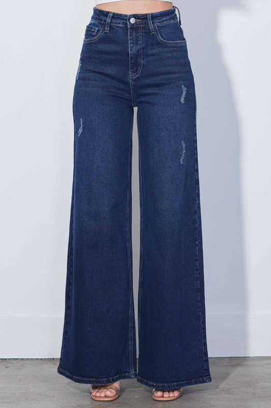 High Waist Extra Wide Leg Premium Denim