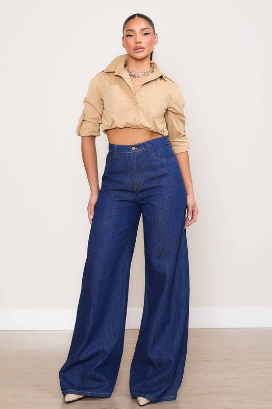 Indigo Wide Leg Jeans