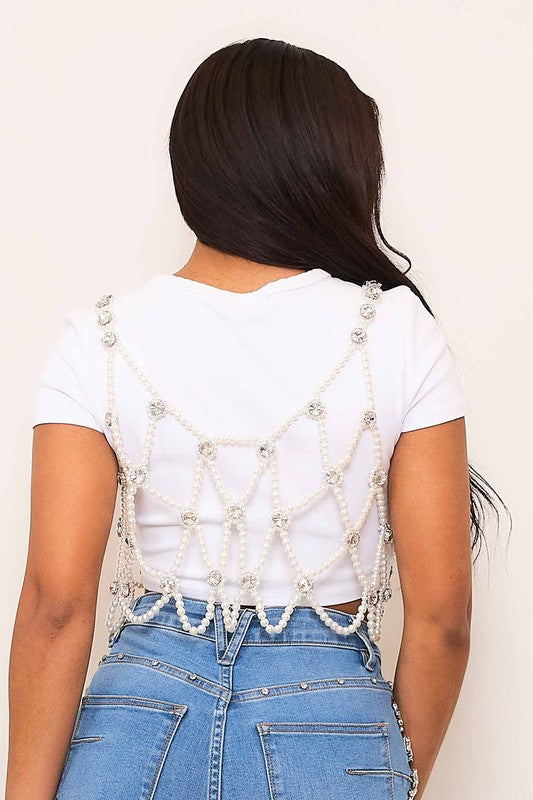 Pearl and Jeweled Top