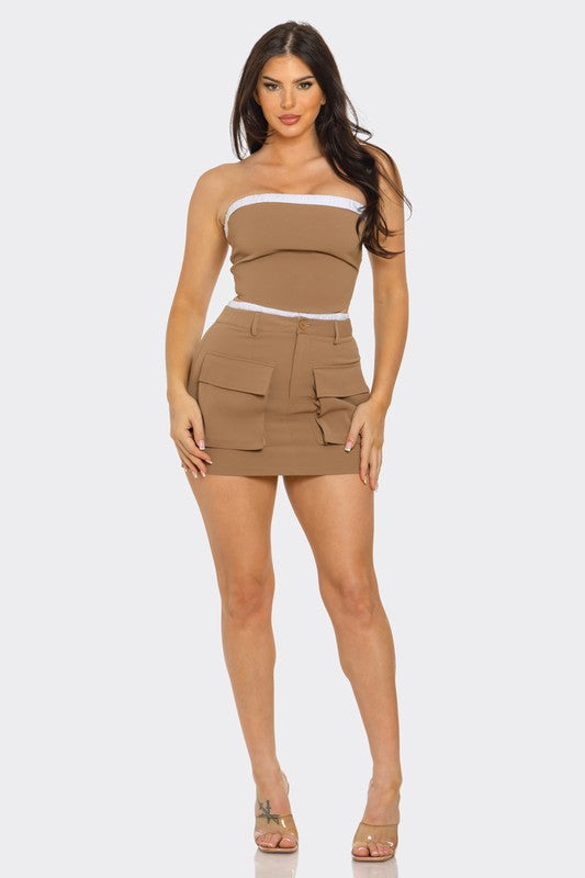 Tube Top & Mini Skirt Set