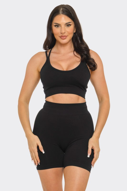 Bra Padded Top & Short Set
