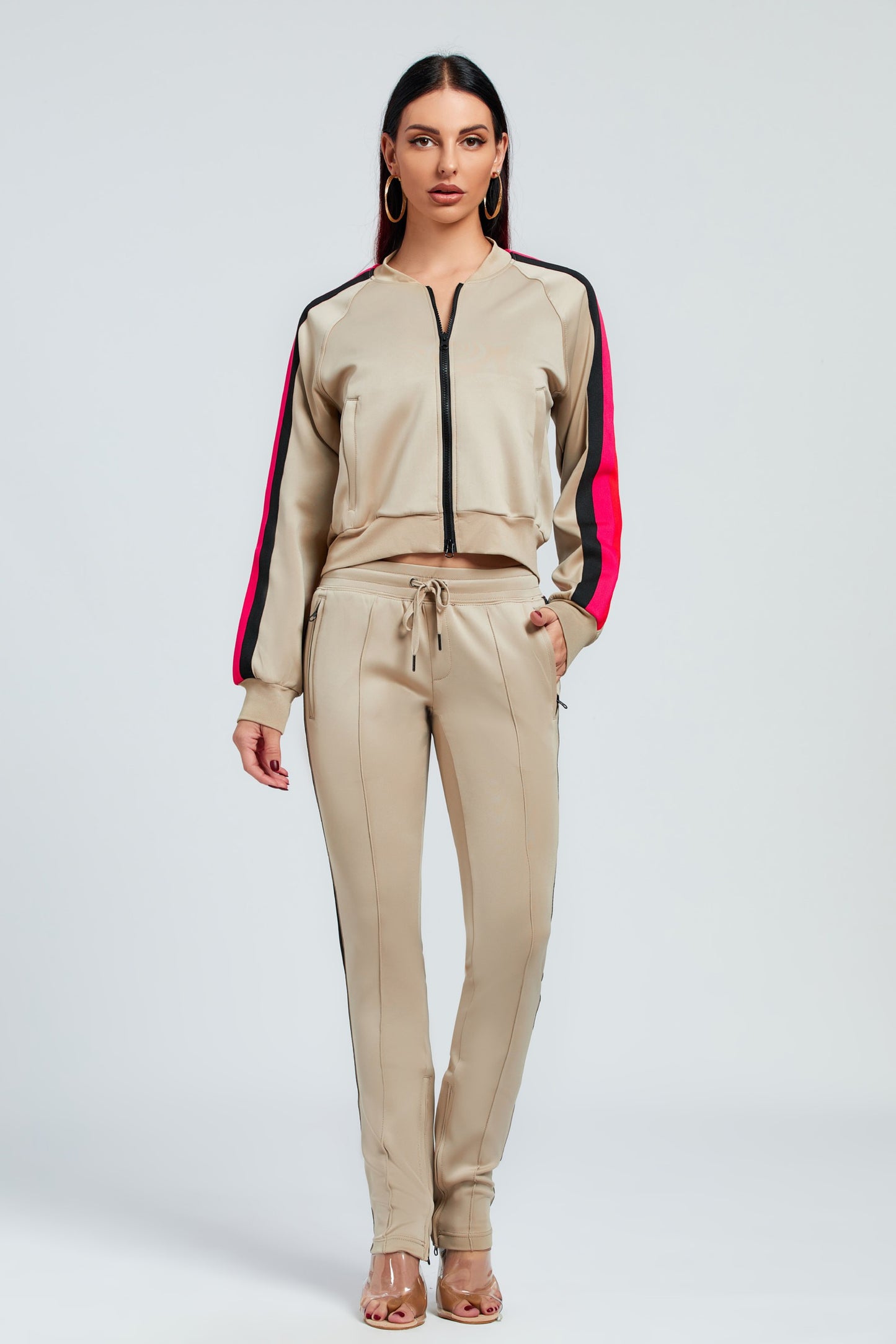 Side Stripe Jacket and Pants Set