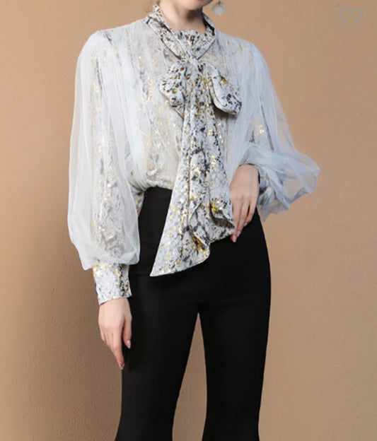 Animal Print Layered Top